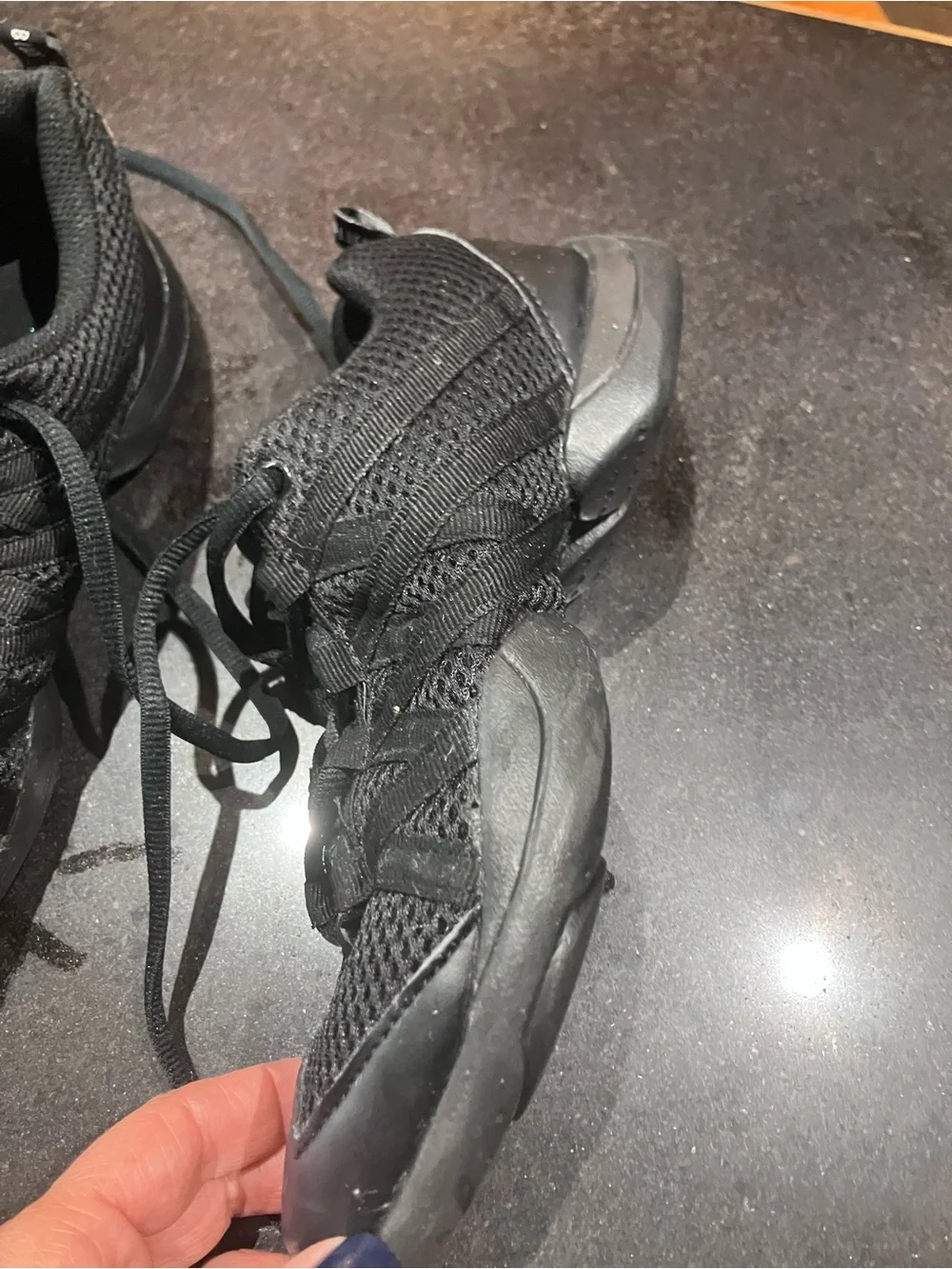 BLOCH Boost Mesh Split Sole Dance Sneakers Black Women’s 7.5 SO524L